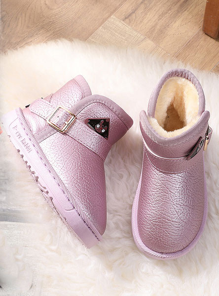 Модерни детски кожени ботуши с катарама