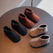 Ежедневни пухени боти с цип за момичета