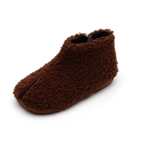 Ежедневни пухени боти с цип за момичета