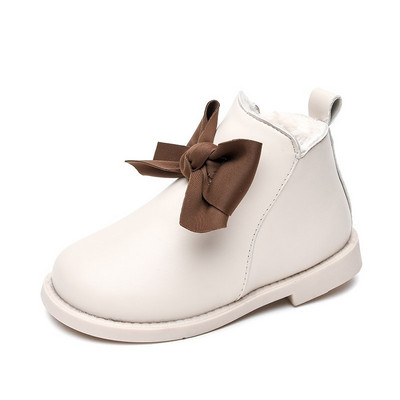 Нов модел детски боти с панделка и цип за момичета