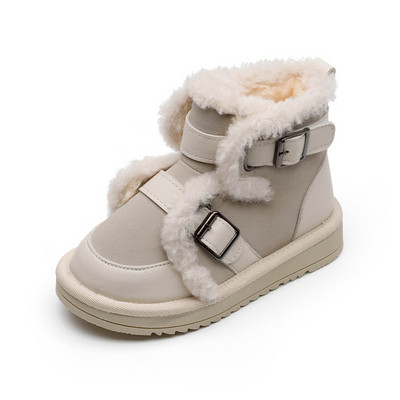 Нов модел детски боти с пух и катарами за момичета