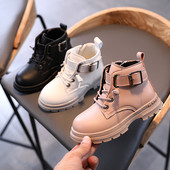 Детски ежедневни боти за момичета от еко кожа с връзки