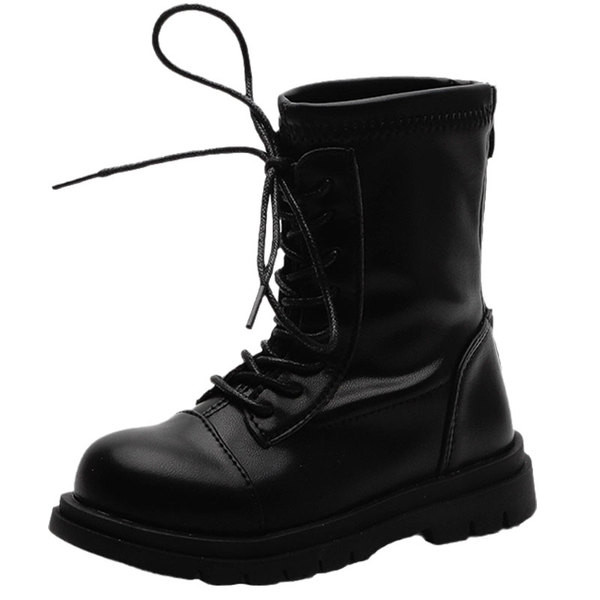 Детски ботуши от еко кожа с връзки подходящи за момичета