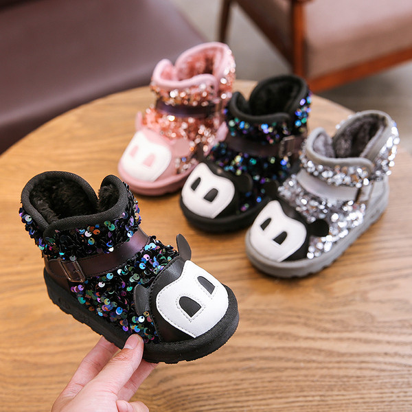 Детски боти с пайети и 3D елемент