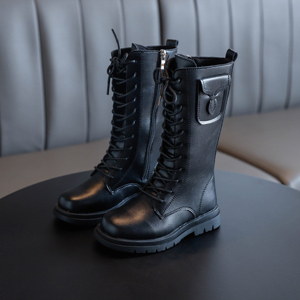 Нов модел детски ботуши с джоб от еко кожа