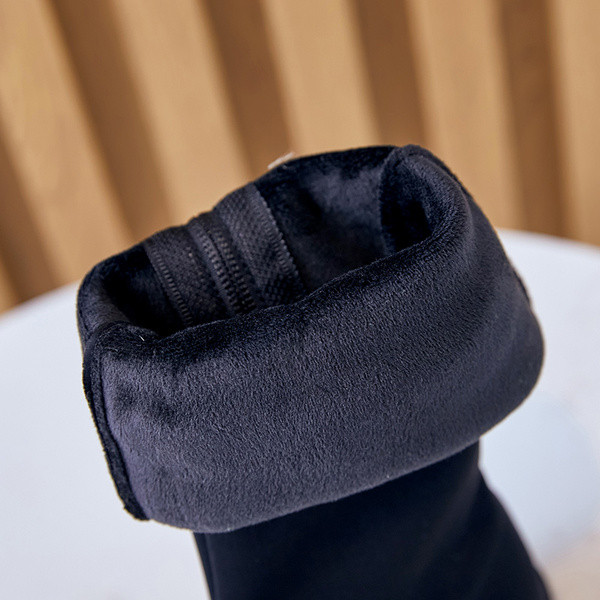 Дълги детски ботуши за момичета в черен цвят