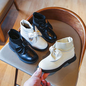 Модерни детски боти с панделка за момичета