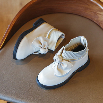 Модерни детски боти с панделка за момичета