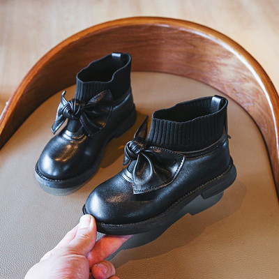 Модерни детски боти с панделка за момичета