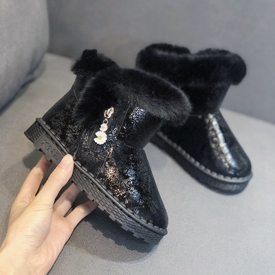 Ежедневни детски ботуши с пух за момичета