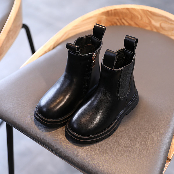 Φθινοπωρινές μπότες με φερμουάρ για κορίτσια κλασικό μοντέλο