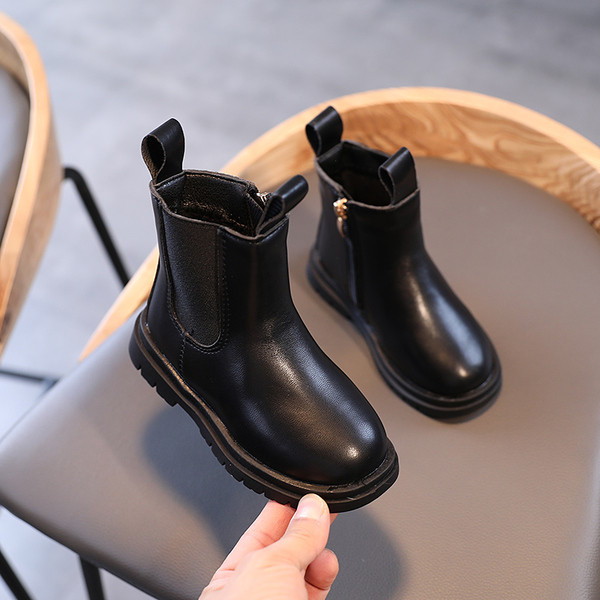 Φθινοπωρινές μπότες με φερμουάρ για κορίτσια κλασικό μοντέλο