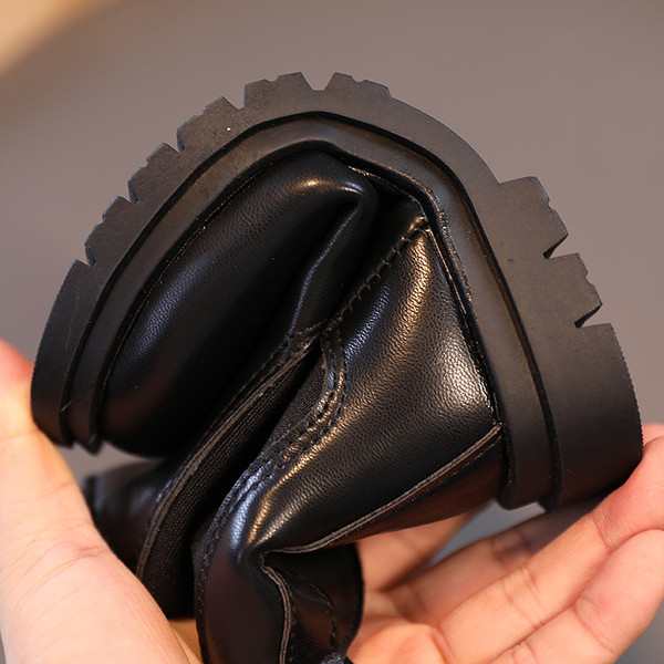 Φθινοπωρινές μπότες με φερμουάρ για κορίτσια κλασικό μοντέλο