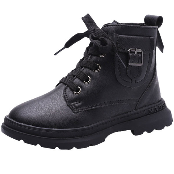 Παιδικές μπότες από οικολογικό δέρμα με κορδόνια κατάλληλα για κορίτσια