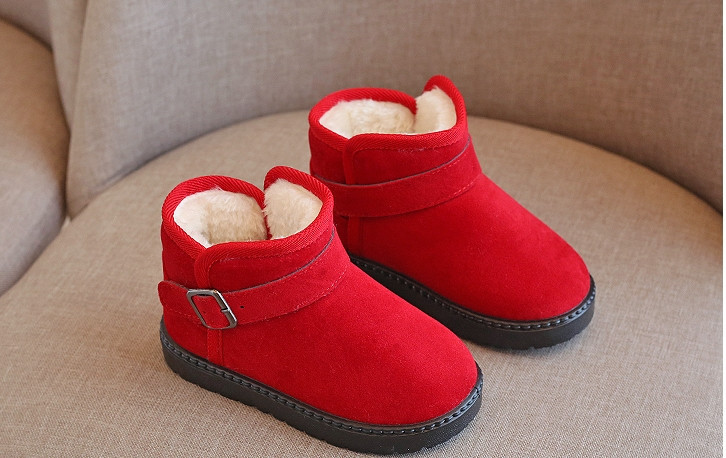 Παιδικές μπότες με ζεστή επένδυση και επίπεδη σόλα