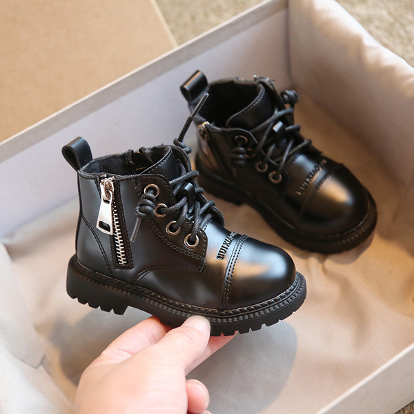 Casual παιδικές μπότες με φερμουάρ για κορίτσια και αγόρια