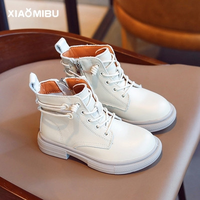 Παιδικές μπότες για κορίτσια από οικολογικό δέρμα με κορδόνια