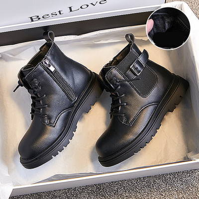 Νέο μοντέλο παιδικές έκο δερμάτινες μπότες με κορδόνια για κορίτσια - διάφορα μοντέλα