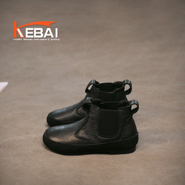 Έκο δερμάτινες παιδικές μπότες για κορίτσια κλασικό μοντέλο με επίπεδη σόλα