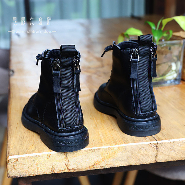 Παιδικές έκο δερμάτινες μπότες casual με κορδόνια και ζεστή επένδυση