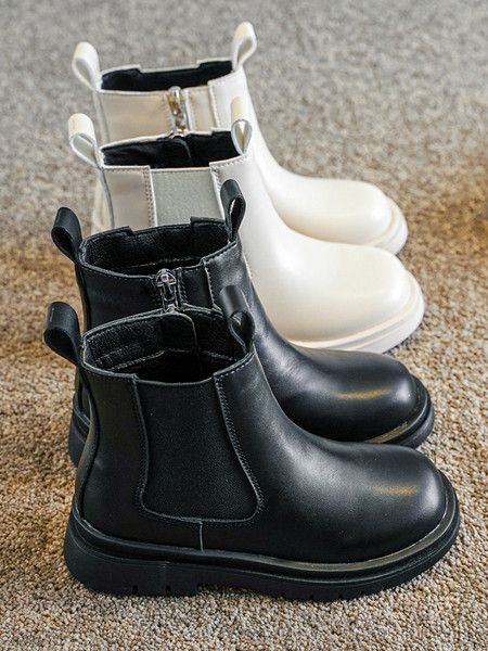 Παιδικά έκο δερμάτινα παπούτσια με επίπεδη σόλα - δύο μοντέλα