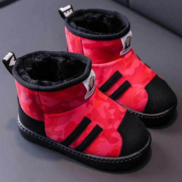 Casual παιδικές μπότες με επίπεδη σόλα και μοτίβο καμουφλάζ