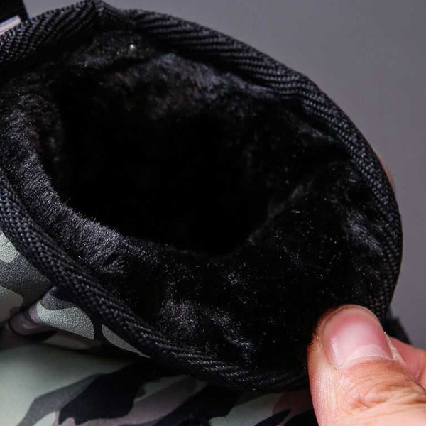 Casual παιδικές μπότες με επίπεδη σόλα και μοτίβο καμουφλάζ