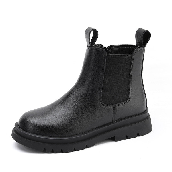 Casual παιδικές μπότες από οικολογικό δέρμα με επίπεδη σόλα