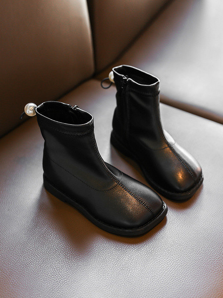 Παιδικές casual μπότες από οικολογικό δέρμα με πέρλες  και μαλακή επένδυση