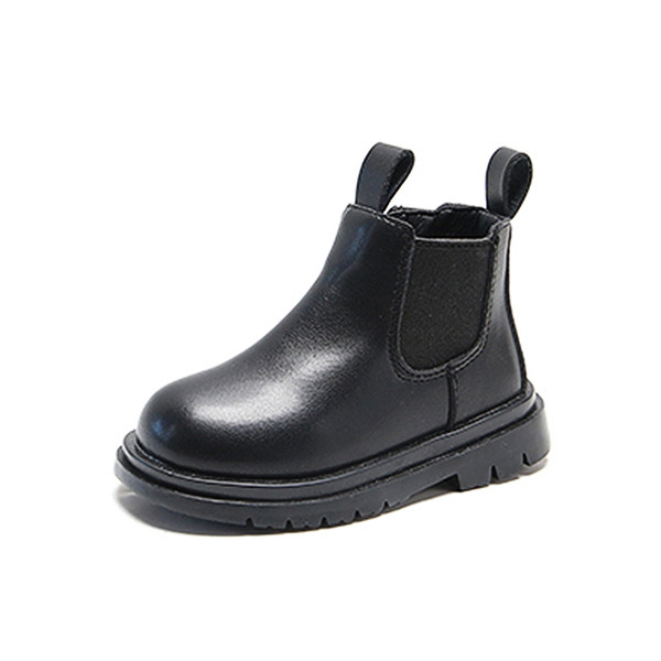 Casual παιδικές έκο δερμάτινες μπότες με επίπεδη σόλα κατάλληλη για κορίτσια