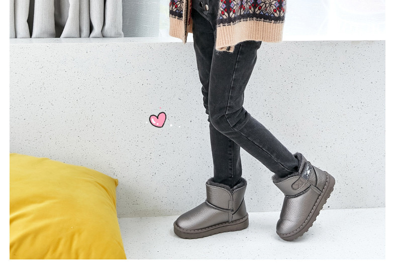 Παιδικές μπότες casual με ζεστή επένδυση με επίπεδη σόλα