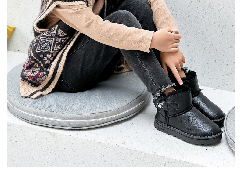 Παιδικές μπότες casual με ζεστή επένδυση με επίπεδη σόλα