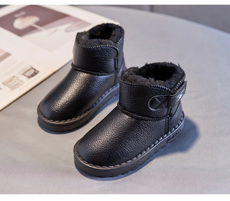 Παιδικές μπότες casual με ζεστή επένδυση με επίπεδη σόλα
