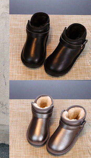 Παιδικές χειμερινές μπότες με ζεστή φόδρα και αγκράφα για κορίτσια