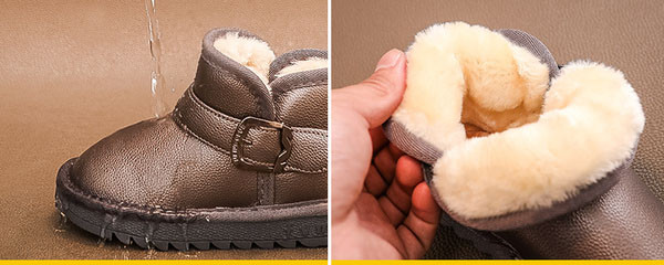 Παιδικές χειμερινές μπότες με ζεστή φόδρα και αγκράφα για κορίτσια