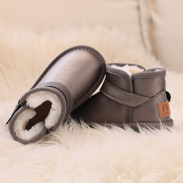 Παιδικές χειμερινές μπότες με ζεστή φόδρα και αγκράφα για κορίτσια