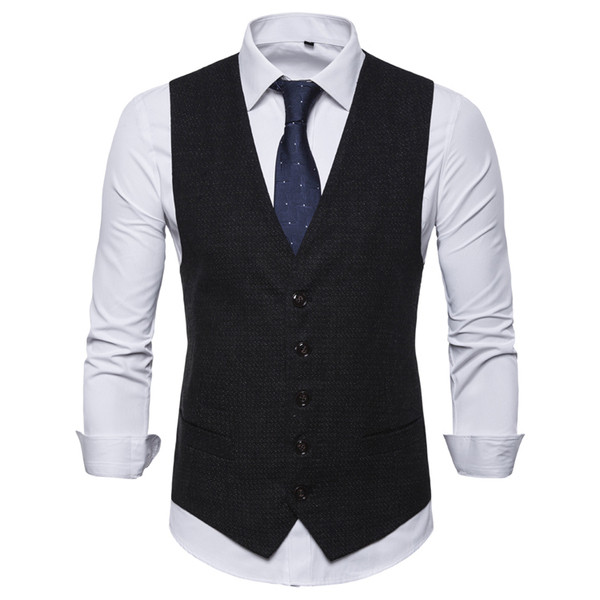 Μοντέρνο ανδρικό γιλέκο κλασικό μοντέλο με ντεκολτέ 