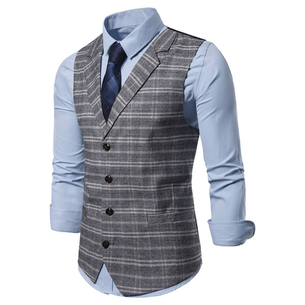 Ανδρικό  μοντέρνο γιλέκο με επένδυση και κουμπιά