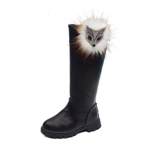 Μοντέρνες παιδικές μπότες για κορίτσια με απλικέ και γούνα