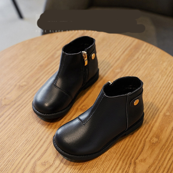 Παιδικές μπότες casual από οικολογικό δέρμα με φερμουάρ