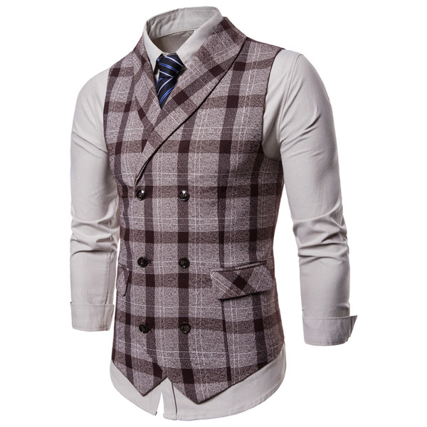 Μοντέρνο ανδρικό καρό γιλέκο