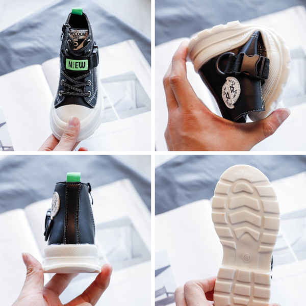 Παιδικές αθλητικές μπότες για κορίτσια με τραχιά σόλα και κορδόνια