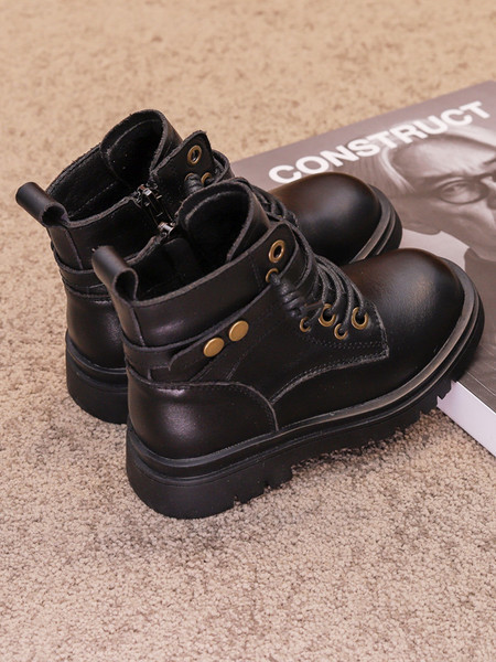 Νέο μοντέλο παιδικές μπότες με κορδόνια για κορίτσια κατασκευασμένα από έκο δέρμα