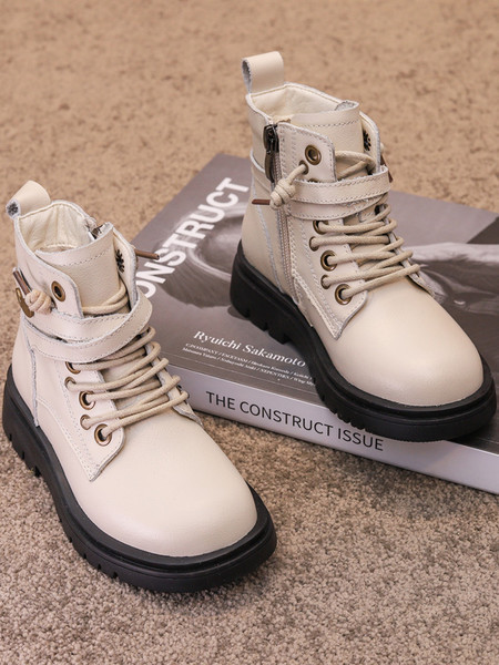 Νέο μοντέλο παιδικές μπότες με κορδόνια για κορίτσια κατασκευασμένα από έκο δέρμα