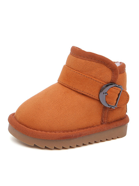 Παιδικές μπότες από οικολογικό σουέτ με αγκράφα και μαλακή επένδυση