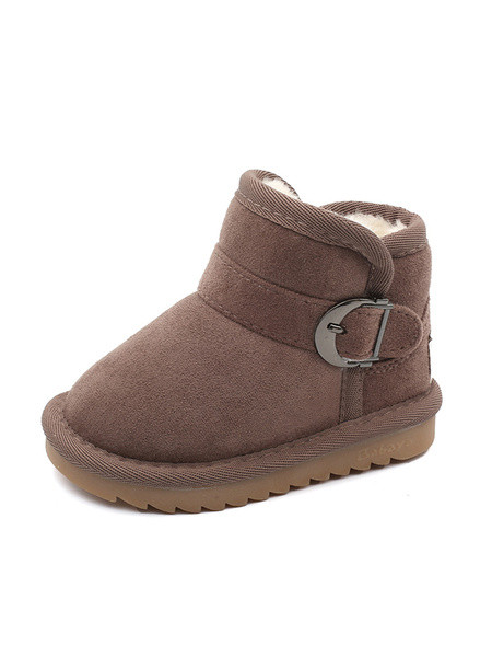 Παιδικές μπότες από οικολογικό σουέτ με αγκράφα και μαλακή επένδυση