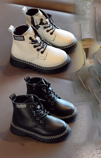 Έκο δερμάτινες παιδικές μπότες με έμβλημα για κορίτσια και αγόρια