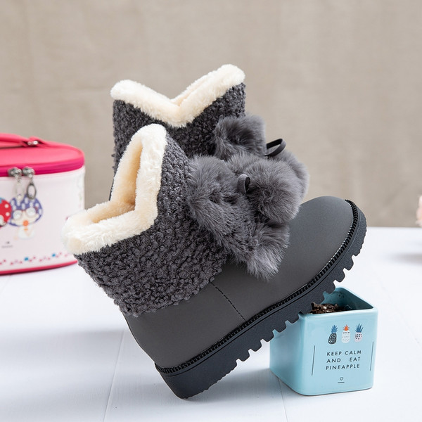 Casual παιδικές μπότες με μαλακή επένδυση και φούνδες για κορίτσια