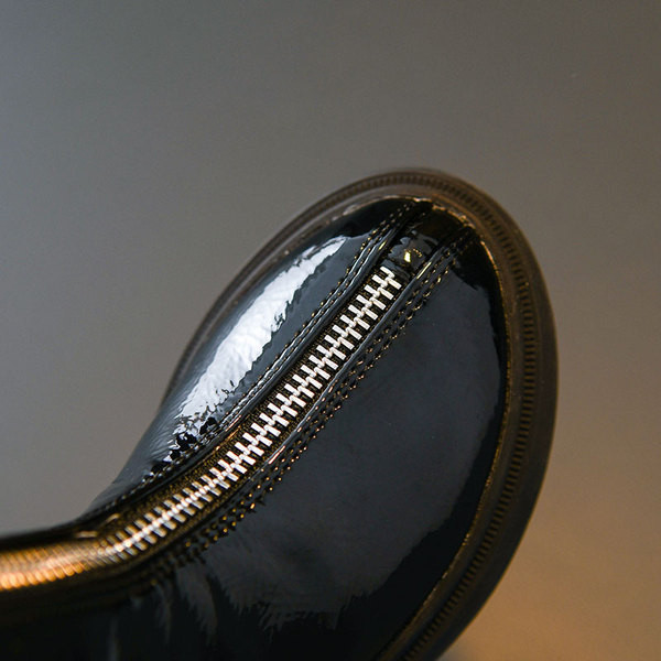 Παιδικές έκο δερμάτινες μπότες με φερμουάρ για  κορίτσια