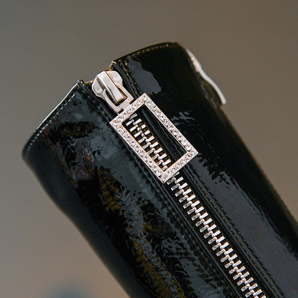 Παιδικές έκο δερμάτινες μπότες με φερμουάρ για  κορίτσια